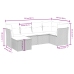 Set de muebles de jardín 6 pzas y cojines ratán sintético gris