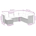 Set de comedor de jardín 7 pzas y cojines ratán sintético negro