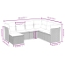 Set de comedor de jardín 7 pzas y cojines ratán sintético negro