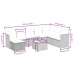 Set de muebles de jardín 9 pzas y cojines ratán sintético gris