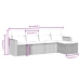Set comedor de jardín 5 piezas y cojines ratán sintético marrón