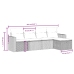 Set comedor de jardín 5 piezas y cojines ratán sintético marrón