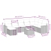Set de muebles de jardín 9 pzas y cojines ratán sintético gris