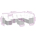 Set de muebles de jardín 9 pzas y cojines ratán sintético gris