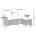 Set de sofás de jardín 4 pzas y cojines ratán sintético gris