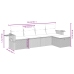 Set comedor de jardín 5 piezas y cojines ratán sintético marrón