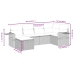 Set de muebles de jardín 6 pzas y cojines ratán sintético gris