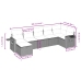 Set de comedor de jardín 7 pzas y cojines ratán sintético negro