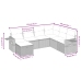 Set de comedor de jardín 7 pzas y cojines ratán sintético negro