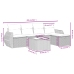 Set de muebles de jardín 6 pzas y cojines ratán sintético gris