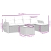 Set de muebles de jardín 6 pzas y cojines ratán sintético gris