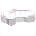 Set de muebles de jardín 6 pzas y cojines ratán sintético gris