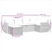 Set de muebles de jardín 6 pzas y cojines ratán sintético gris