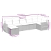 Set sofás de jardín 7 piezas y cojines ratán sintético beige