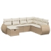 Set sofás de jardín 7 piezas y cojines ratán sintético beige