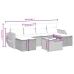 Set de muebles de jardín 6 pzas y cojines ratán sintético gris