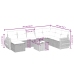 Set de muebles de jardín 9 pzas y cojines ratán sintético gris