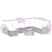 Set de muebles de jardín 9 pzas y cojines ratán sintético gris