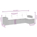 Set de muebles de jardín 5 pzas y cojines ratán sintético negro