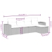 Set de muebles de jardín 5 pzas y cojines ratán sintético negro