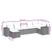 Set sofás de jardín 7 piezas y cojines ratán sintético beige