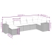 Set sofás de jardín 7 piezas y cojines ratán sintético beige