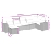 Set sofás de jardín 7 piezas y cojines ratán sintético beige