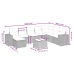 Set de muebles de jardín 9 pzas y cojines ratán sintético gris