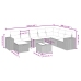 Set muebles jardín 9 pzas y cojines ratán sintético gris claro