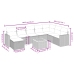 Set de muebles de jardín 9 pzas y cojines ratán sintético gris