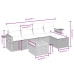 Set de muebles de jardín 6 pzas y cojines ratán sintético gris