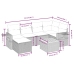 Set sofás de jardín 7 piezas y cojines ratán sintético beige