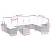 Set de muebles de jardín 9 pzas y cojines ratán sintético gris