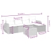 Set de muebles de jardín 6 pzas y cojines ratán sintético gris
