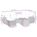 Set de comedor de jardín 7 pzas y cojines ratán sintético negro