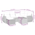 Set de comedor de jardín 7 pzas y cojines ratán sintético negro
