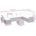 Set de muebles de jardín 9 pzas y cojines ratán sintético gris