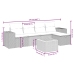 Set de muebles de jardín 6 pzas y cojines ratán sintético gris
