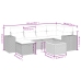 Set de comedor de jardín 7 pzas y cojines ratán sintético negro