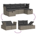 Set de muebles de jardín 6 pzas y cojines ratán sintético gris