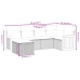 Set de muebles de jardín 6 pzas y cojines ratán sintético gris