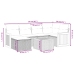 Set sofás de jardín 7 piezas y cojines ratán sintético beige