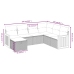 Set de comedor de jardín 7 pzas y cojines ratán sintético negro