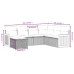 Set sofás de jardín 7 piezas y cojines ratán sintético beige