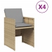 Sillones jardín con cojines 4 uds ratán sintético beige mezcla