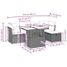 Set de muebles de jardín 6 pzas y cojines ratán sintético gris