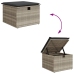 Set muebles jardín 9 pzas y cojines ratán sintético gris claro