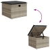Set muebles jardín 9 pzas y cojines ratán sintético gris claro