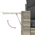 Set muebles jardín 9 pzas y cojines ratán sintético gris claro