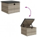 Set muebles jardín 9 pzas y cojines ratán sintético gris claro